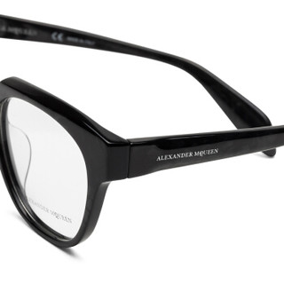 亚历山大·麦昆Alexander McQueen eyewear男女光学镜架 亚洲版经典方形框近视框 AM0043OA-005 灰色镜框 52mm