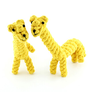 洛楚 Luxchic 宠物玩具 狗狗猫咪犬玩具 棉绳长颈鹿兔子玩具 2个装