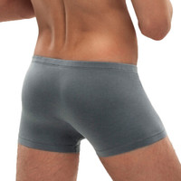 UM25 U莫系列男士低腰平角内裤轻薄莫代尔松紧包腰边 火山灰 180  UM23AD1 (灰色、180、平角裤、莫代尔面料)