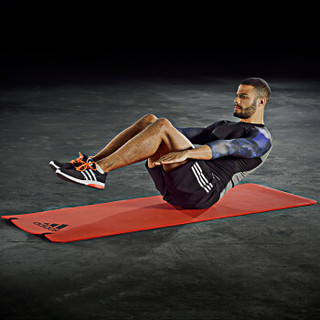 阿迪达斯adidas瑜伽垫 高密度加厚NBR健身垫 初学者防滑男女运动垫子6mm 红色
