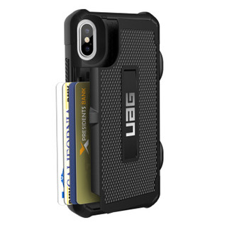 UAG 苹果iPhone Xs/X (5.8英寸)通用 防摔手机壳/保护套  携带卡片系列 黑色