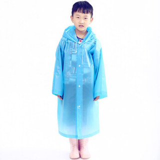 欣沁加厚款儿童雨衣户外旅行雨披 适合110-160CM儿童使用蓝色