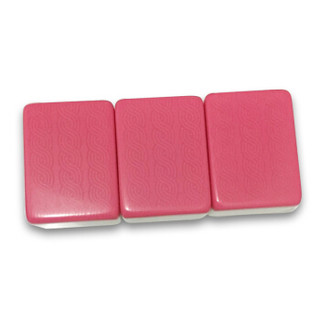 亚丽麻将牌 精品中国结家用一级麻将牌 手搓麻将牌44mm玫红色赠精品收纳袋
