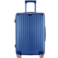 B.L.B.L 贝尔贝拉 耐磨抗摔拉杆箱 铝包角24英寸行李箱男女万向轮旅行箱 蓝色