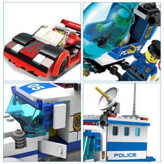 新乐新 古迪积木 城市警察 GD9317追踪匪徒 儿童积木玩具 男孩拼装玩具 益智拼装积木