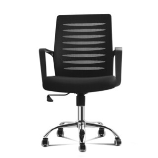 空间生活 电脑椅子家用舒适转椅职员办公椅 ITY5502-BK黑色