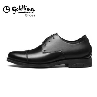 金利来（goldlion）男士商务正装简约舒适休闲皮鞋515810152ADB-黑色-40码