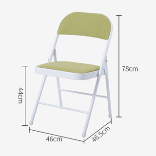好事达 折叠椅子 碳钢餐椅 棉麻坐面 绿色 绅达2614