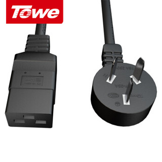 同为（TOWE） 电脑/服务器国标电源线（16A） 3*1.5平方1.8米纯铜芯电源线 TW-F-G16/C19-18