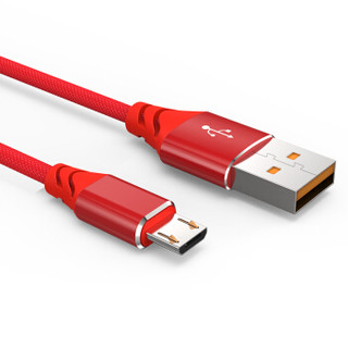 乐接LEJIE Micro usb安卓数据线/2A快充手机充电线 1.5米 红色 适用vivo/华为/小米/三星 LUMC-3150H