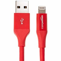 AmazonBasics 亚马逊倍思 苹果MFi认证 USB 2.0 A to Lightning接口高级数据线 适用于iPhone iPad iPod 红色