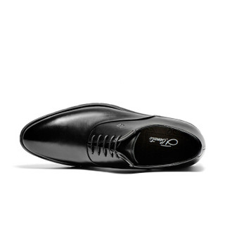 宾度（J.Benato）商务正装鞋 男士皮鞋头层牛皮牛津鞋系带舒适男婚鞋 7R851 黑色 42