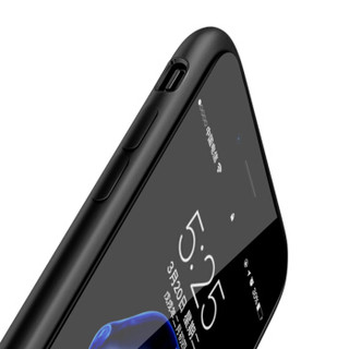 瓦力（VALEA）苹果8/7手机壳iPhone8/7保护套 4.7英寸液态硅胶加绒全包防摔软壳 静谧黑