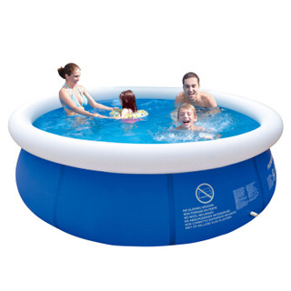 吉龙 儿童游泳池 免充气三层夹网家庭用超大游泳池 蓝色蝶形款 300CM*76CM（适用于一家四口或2-4小孩使用）