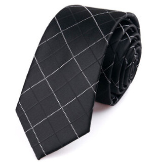 GLO-STORY 领带 男士商务正装韩版潮流百搭领带礼盒装MLD824056 黑色格子