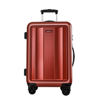 antler 安特丽 万向轮旅行箱包 商务行李箱男女拉杆箱 24英寸密码箱托运箱子 PC A845 红色