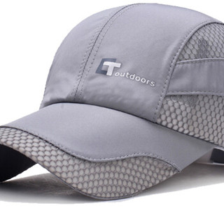 GLO-STORY 棒球帽 夏季男女同款速干帽遮阳透气网眼鸭舌帽MMZ824259 灰色