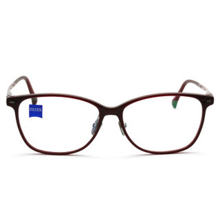 蔡司眼镜（Zeiss Eyewear）男女款 全框深红色 眼镜框眼镜架 ZS-70001-F330 54MM