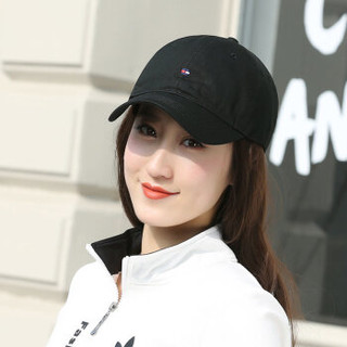 艾可娃（IKEWA）BQM127 棒球帽鸭舌帽男女潮流时尚运动经典纯色基本街舞嘻哈帽子 黑色