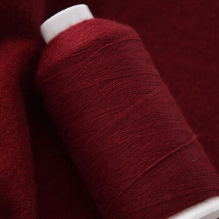 牧心 毛线 羊绒线 26/2中细线 手编机织均可 婴儿宝宝毛线 围巾线Z02 深秀红