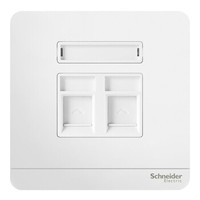 Schneider Electric 施耐德电气 AvatarOn绎尚系列 E8332RJS5_WE_C1 双联五类电脑插座 镜瓷白色