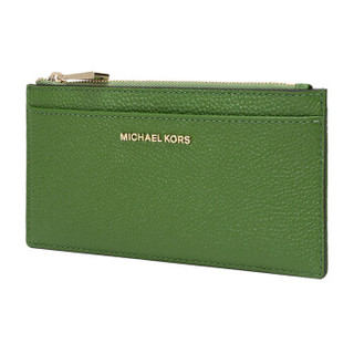 MICHAEL KORS 迈克·科尔斯  MONEY PIECES系列 MK卡包青绿色皮革女士大号卡包卡夹 32S8GF6D7L TRUE GREEN