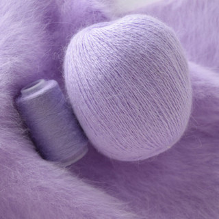 奥丝布莱特 羊绒线 长毛毛线 14/2中粗线 手编机织均可 婴儿宝宝毛线 围巾线J05 藕荷色