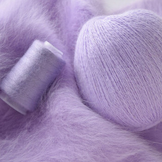 奥丝布莱特 羊绒线 长毛毛线 14/2中粗线 手编机织均可 婴儿宝宝毛线 围巾线J05 藕荷色