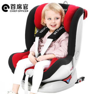 首席官（CHIEF OFFICER）狮子王 汽车儿童安全座椅0-12岁360度旋转正反向支持isofix+latch双接口 经典红黑