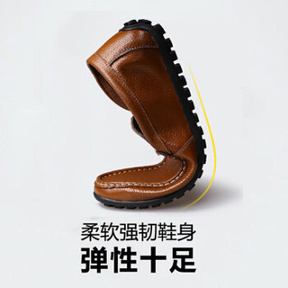 Dahongying 大红鹰 男士头层牛皮时尚休闲商务皮鞋