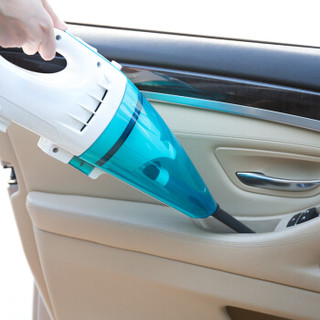 沿途 车载吸尘器 电动刷头 小汽车内手提用 干湿两用 12V大功率 大吸力 多功能便携式汽车用品 VM01 蓝白色