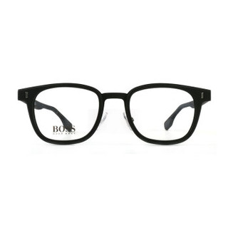 HUGO BOSS 雨果博斯 中性款黑色镜框黑色镜腿板材全框光学眼镜架眼镜框 0969 003 50MM