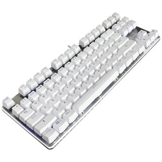 飞利浦（PHILIPS）SPK8901SQWC  机械键盘 87键游戏键盘 银白色 青轴 绝地求生 吃鸡键盘