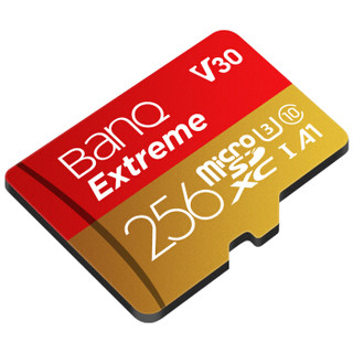 喜宾（banq） 256GB TF（MicroSD）存储卡 U3 C10 A1 4K V30 高速专业版 读速100MB/s 行车记录仪监控卡