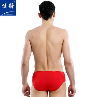 JianJiang 健将 男士内裤热情红性感男式三角大红内裤2条装 99292 红色 XL (红色系、XL 、平角裤、再生纤维)