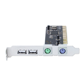 魔羯 MOGE MC1212 PCI转USB2.0+PS2扩展卡 PCI转PS2卡 PCI转USB+PS2键鼠扩展卡 NEC
