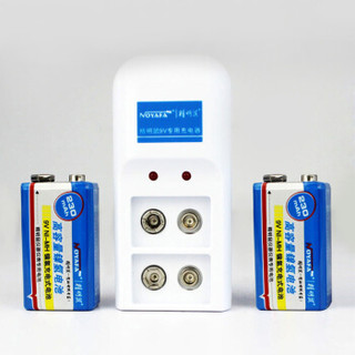 精明鼠（NOYAFA）9v高容量镍氢电池 6F22 充电电池 NF-009 查线器寻线仪电池 万用表电池 寻线仪充电电池套装