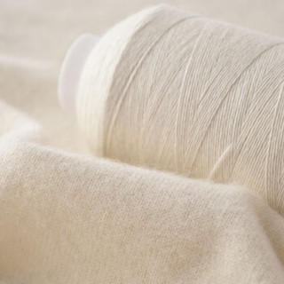 牧心 羊绒线 毛线 24/2中细线 手编机织均可 婴儿宝宝毛线 围巾线Z01 纯白色