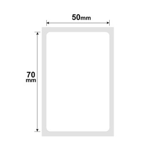 NIIMBOT 精臣 标签机B50固定资产平面设备机房货架哑银纸标签纸 PET亚银不干胶贴纸条码纸50*70mm*200张单排（白色）