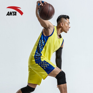 ANTA 安踏 新款运动套装干爽舒适运动篮球套装 15821204 嫩黄色 S(男165)