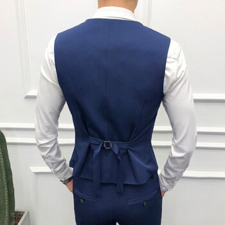 金盾（KIN DON）西服套装 男新款修身商务休闲职业正装青年结婚礼服三件套 C317-TZ96 藏蓝色 XXL