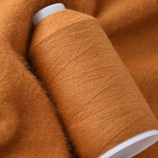 牧心 羊绒线 毛线 24/2中细线 手编机织均可 婴儿宝宝毛线 围巾线Z01 深姜黄