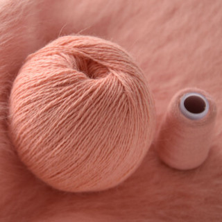 牧心 羊绒线 长毛毛线 14/2中粗线 手编机织均可 婴儿宝宝毛线 围巾线Z06 肉粉色
