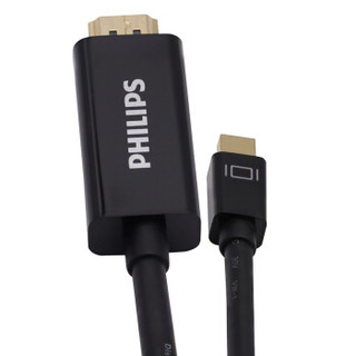 飞利浦(PHILIPS)Mini DP转HDMI转换线 Surface迷你dp4K高清线60Hz苹果MacBook雷电接口电视转接线SWR3119X
