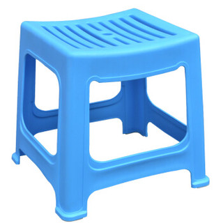 华恺之星塑料凳子小板凳浴室凳洗澡淋浴凳洗脚凳换鞋凳矮凳HK5068中号蓝色