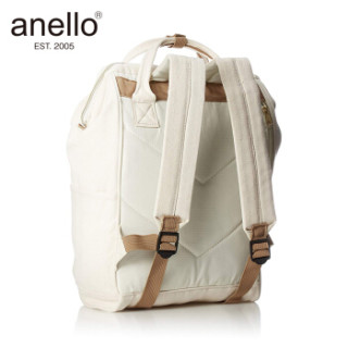 日本anello 离家出走妈妈包帆布中号小号双肩背包B0481A米白色