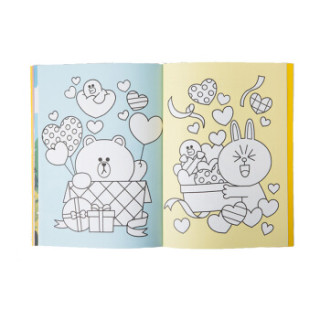 LINE FRIENDSLINE FRIENDS 布朗熊 涂色本 动漫周边学生文具可爱卡通