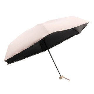 名创优品(MINISO)雨伞自营男女士太阳折叠遮阳欧式晴雨防紫外线大防晒五折迷你两用学生超轻藏青色双人户外