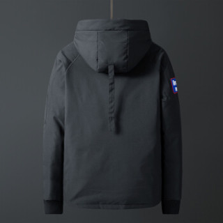 稻草人(MEXICAN)羽绒服男加厚保暖羽绒服连帽短款外套迷彩男士冬季新款防寒服面包服 黑色 M
