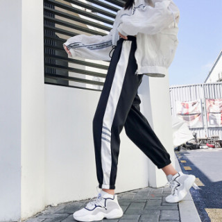 城加(CITYPLUS) 2019新款原宿风运动裤韩版学生宽松百搭束脚裤潮CWKX191102黑色M